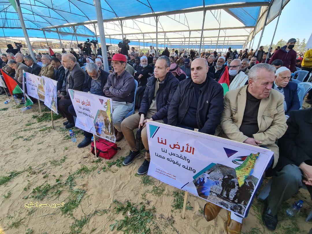 إحياء ذكرى يوم الأرض بمنطقة "ملكة" شرق غزة
