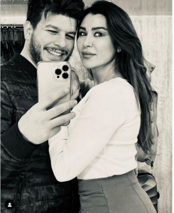 نادين الراسي وخطيبها مجد دعبول