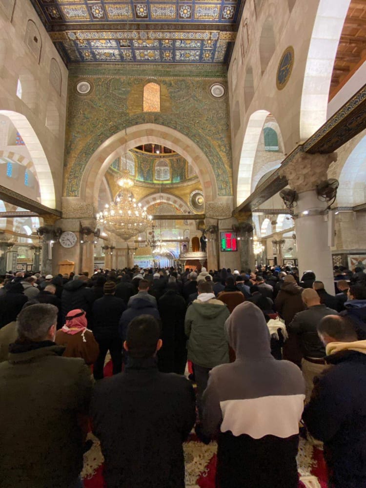 📷 صور من صلاة الفجر في المسجد الأقصى المبارك.