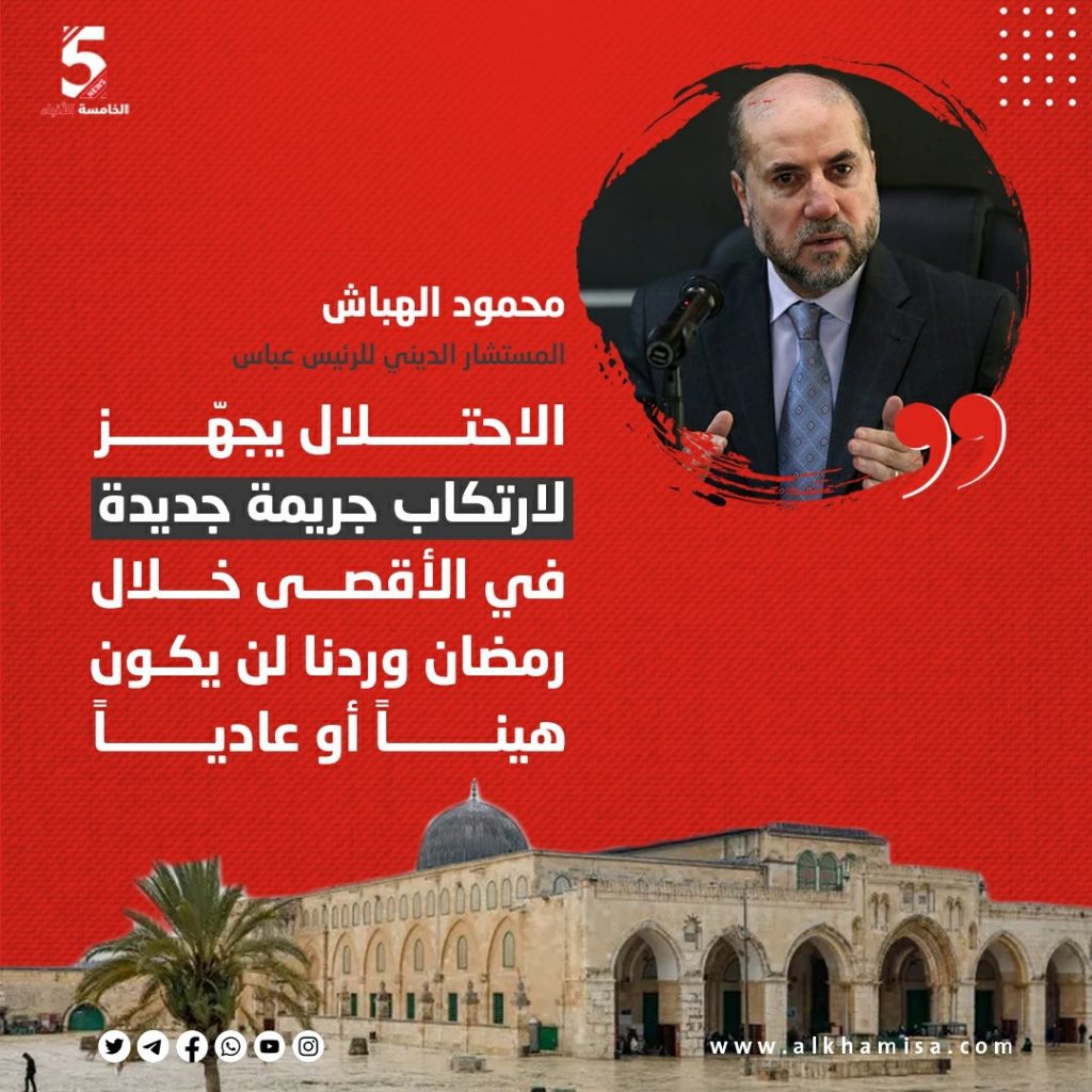 الاحتلال يجهز لارتكاب جريمة جديدة في الأقصى خلال رمضان وردنا لن يكون هينا أو عاديا