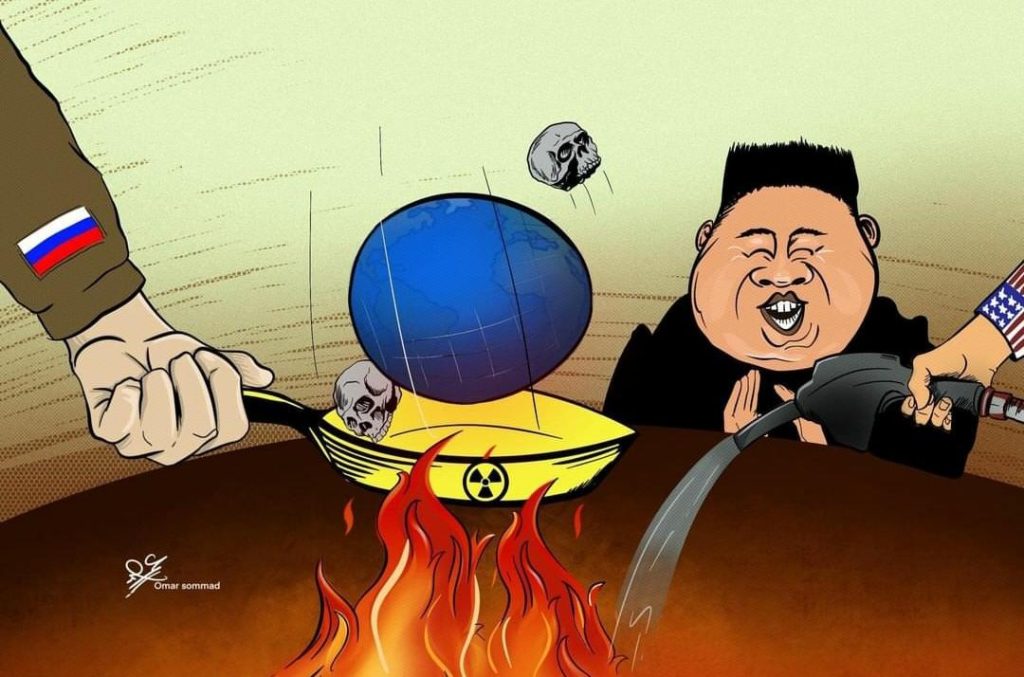 الرئيس الكوري يسكب بنزينه على نار بوتين ليحرق العالم