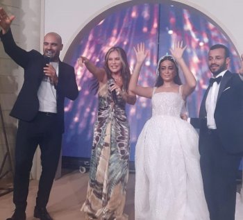 نيكول سابا بإطلالة ساحرة في حفل زفاف