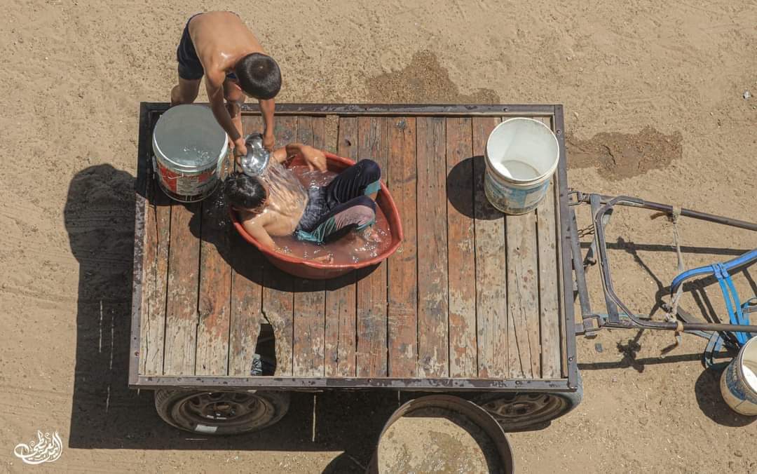 📷هكذا تبدو أجواء الصيف في #غزة مع ارتفاع درجة الحرارة