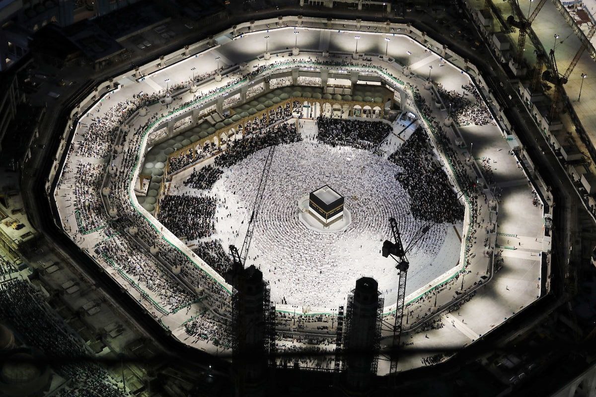 📷صور| جوية للمسجد الحرام بمكة المكرمة، مساء أمس.