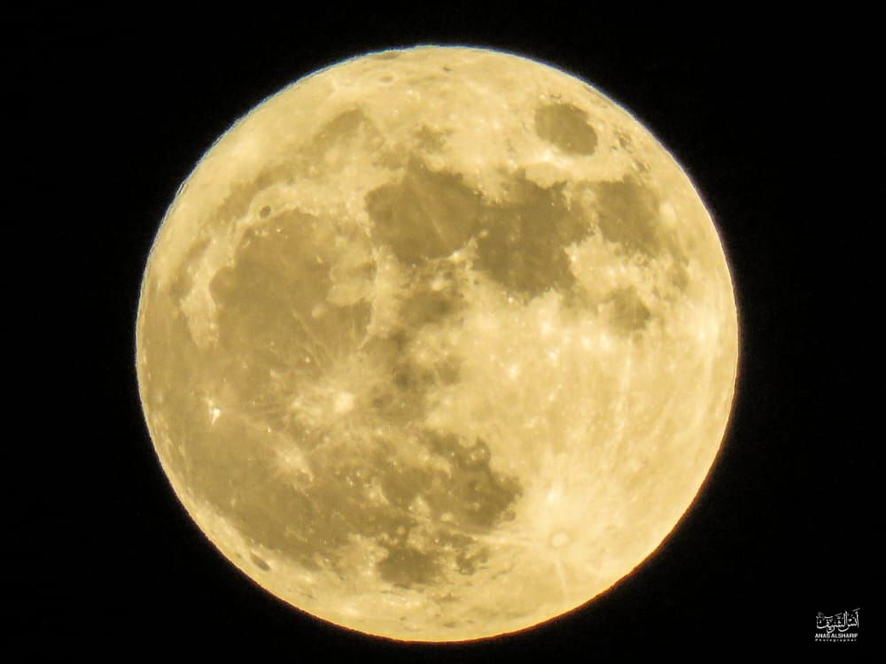 📷 تظهر القمر مكتملاً يزين سماء مدينة غزة مساء اليوم الأربعاء.