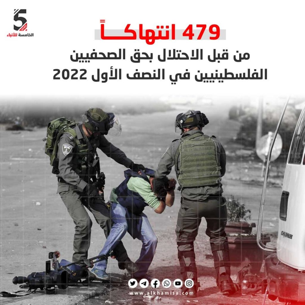انتهاكات الاحتلال بحق الصحفيين الفلسطينيين 