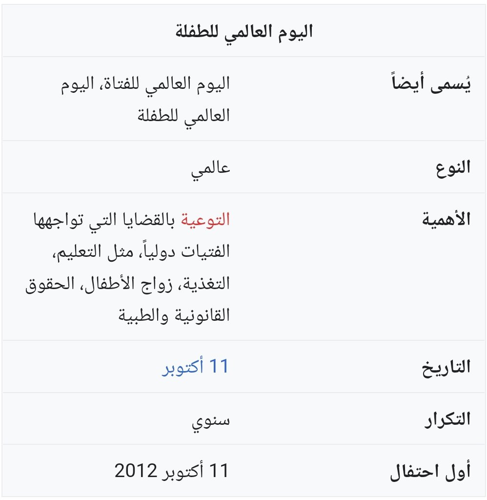اليوم العالمي للبنت