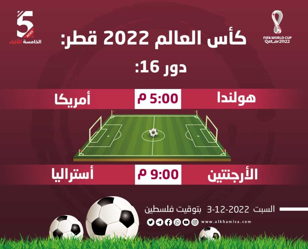 جدول دور 16 كأس العالم 