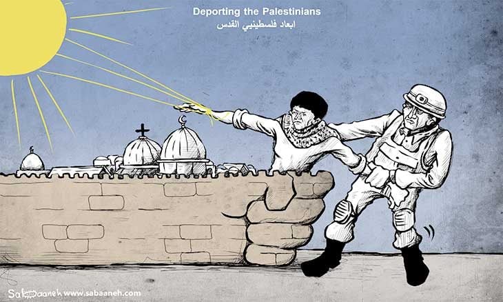 اخلاء المصلين من المسجد الاقصى