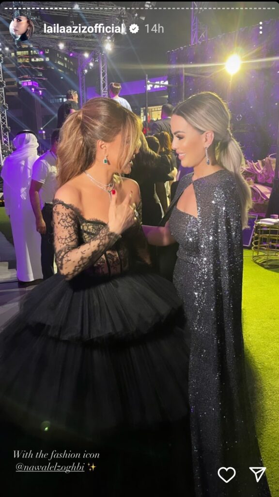 نوال الزغبي تتألق بفستان أسود خلال جوائز Emigala