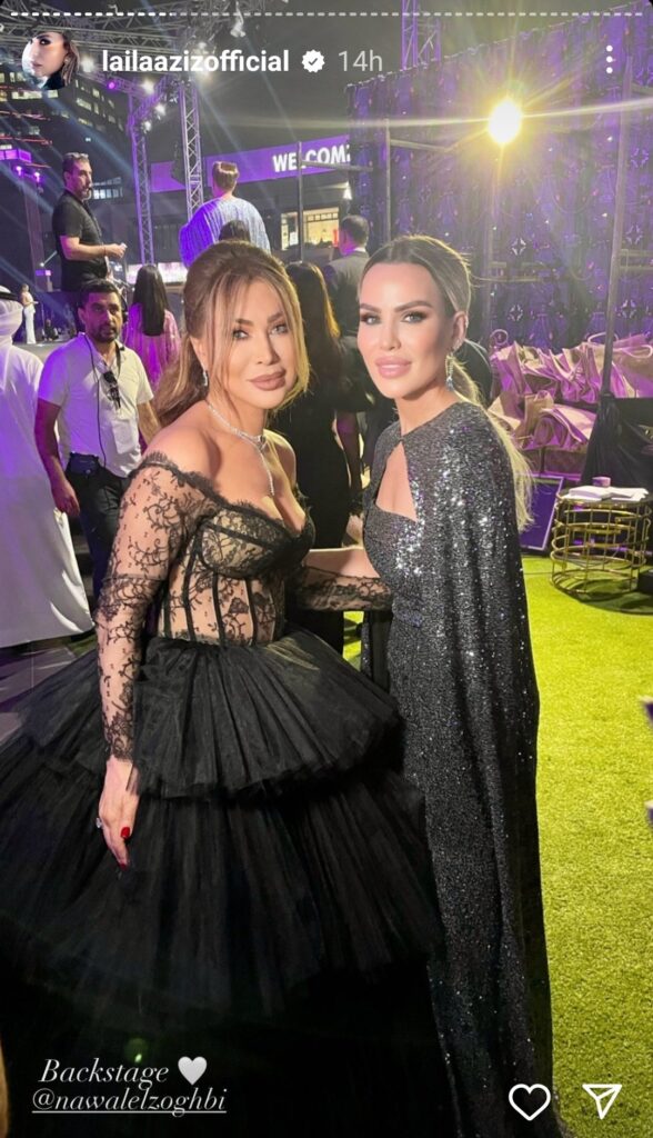نوال الزغبي تتألق بفستان أسود خلال جوائز Emigala