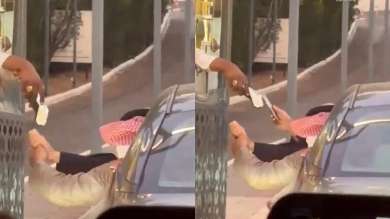 بالفيديو: امرأة تتهاوش مع زوجها داخل السيارة لدفع الحساب بدلاً عنه