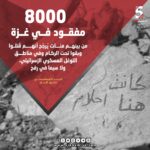 8000 مفقود في غزة