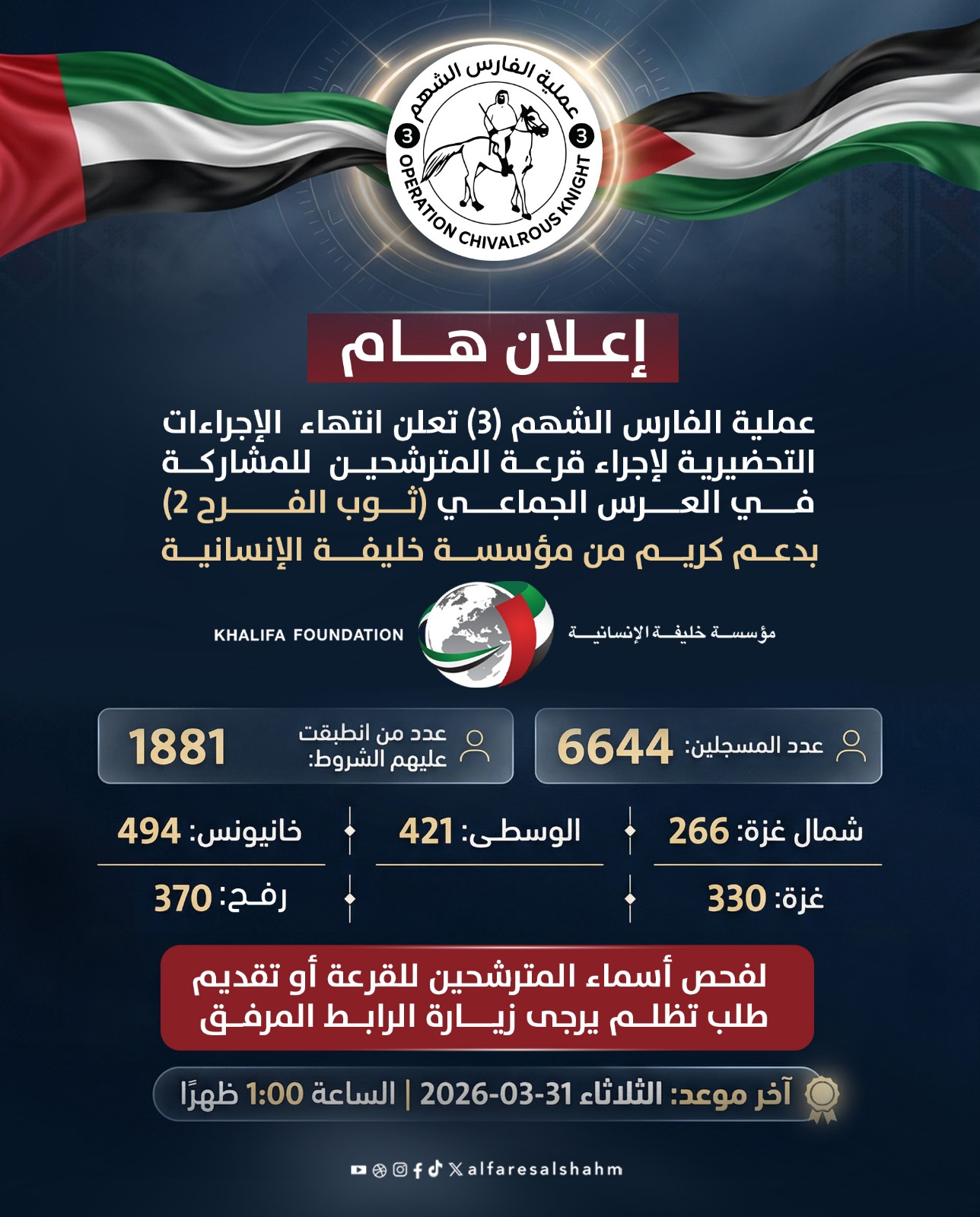 قرعة العرس الجماعي