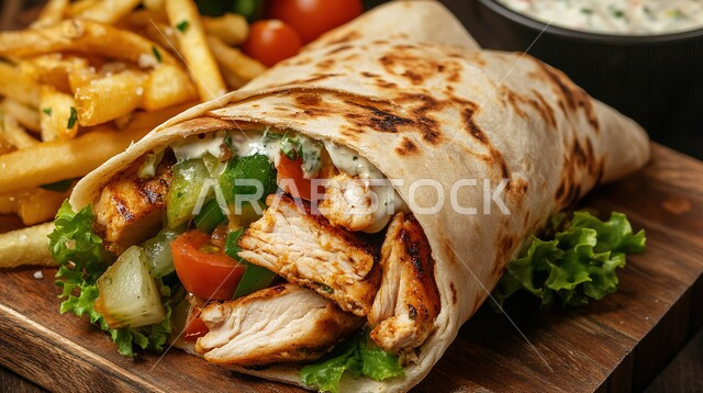 شاورما الدجاج المشوي