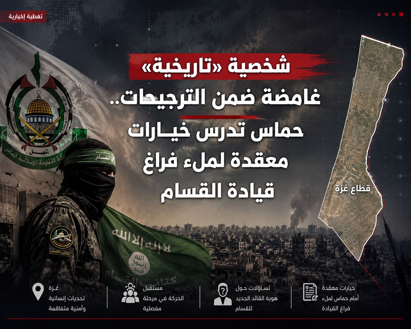 شخصية «تاريخية» غامضة ضمن الترجيحات.. خيارات حماس لملء فراغ قيادة القسام
