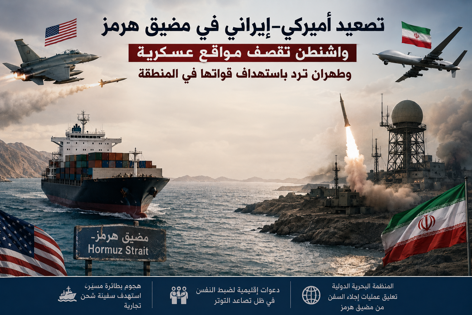 تصعيد أميركي_إيراني.. واشنطن تقصف مواقع عسكرية وطهران ترد