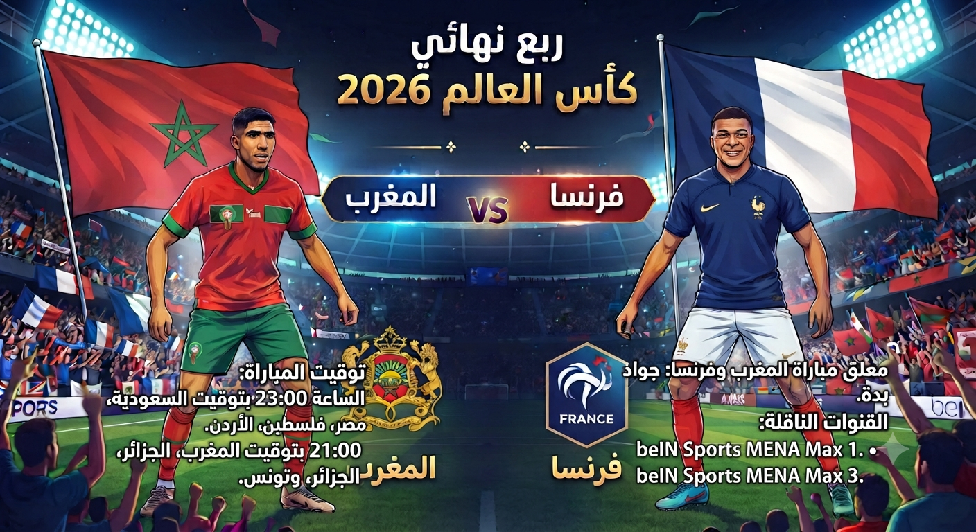 المغرب ضد فرنسا في كأس العالم 2026
