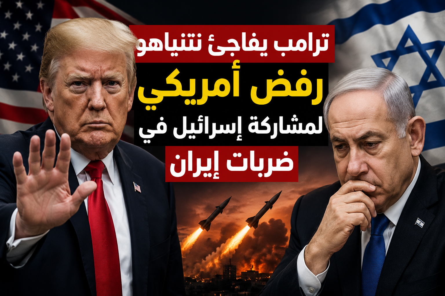 رفض واشنطن إشراك إسرائيل في ضربات إيران.. CNN تكشف موقف ترامب
