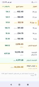 الذهب بفلسطين 
