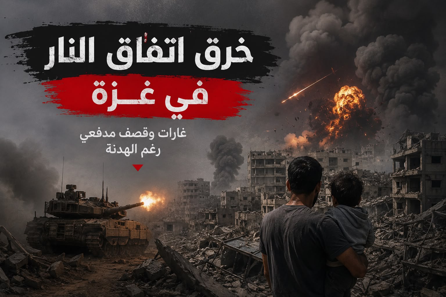 غارات وقصف مدفعي.. الاحتلال يواصل خرق وقف إطلاق النار في غزة