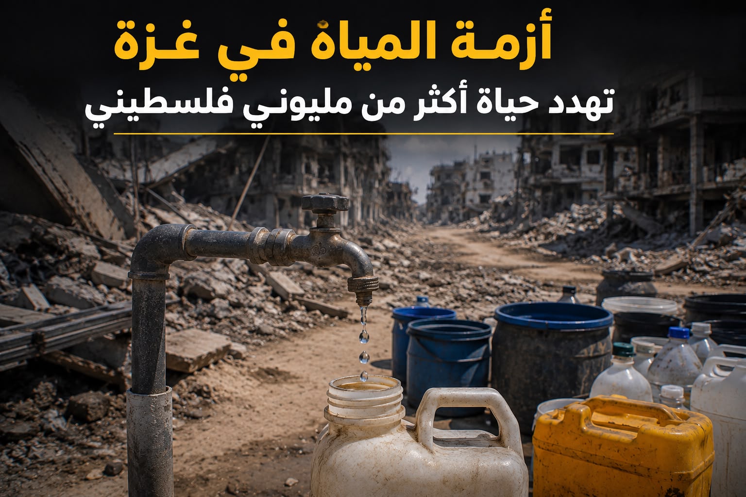 أزمة المياه في غزة تهدد حياة أكثر من مليوني فلسطيني