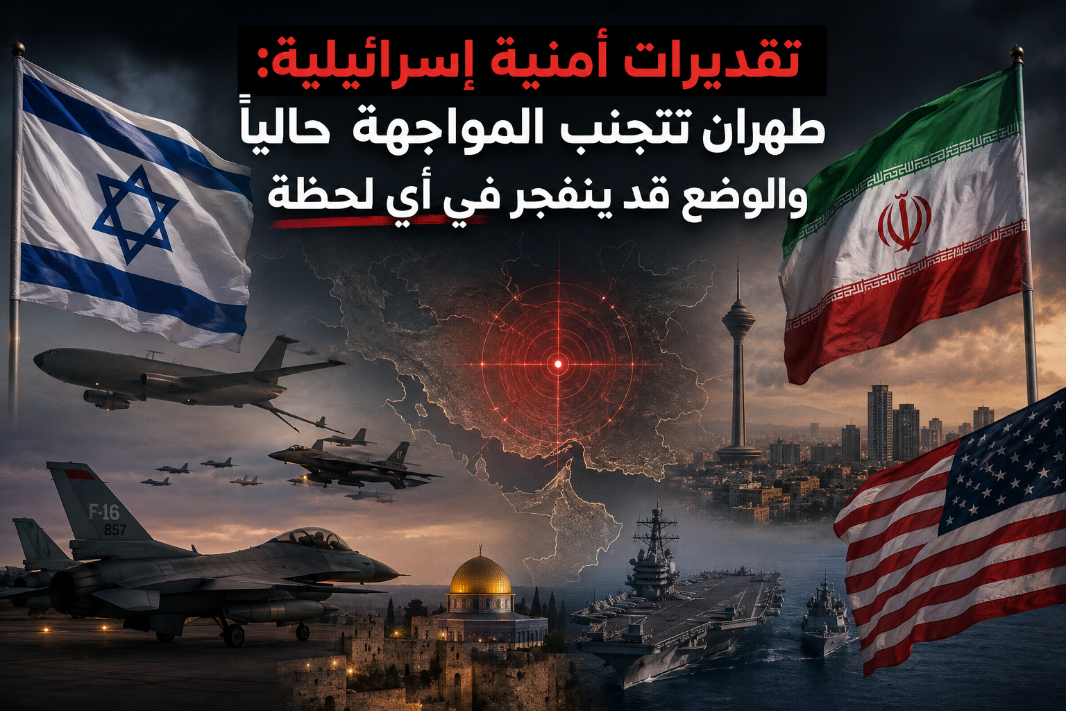 تقديرات أمنية إسرائيلية: طهران تتجنب المواجهة حالياً والوضع قد ينفجر في أي لحظة