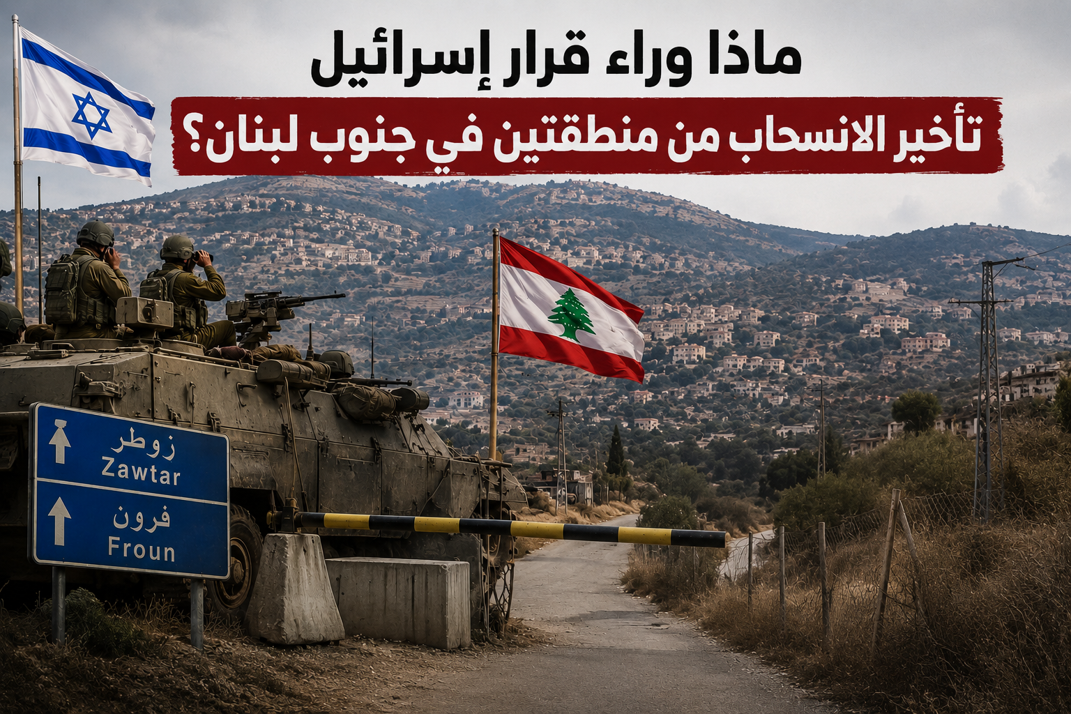 لماذا تؤجل إسرائيل الانسحاب من جنوب لبنان؟ خلافات حول آلية الرقابة تعرقل التنفيذ