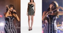 روبي تتألق بفستان من Balmain