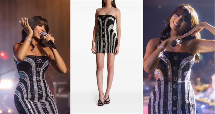 روبي تتألق بفستان من Balmain