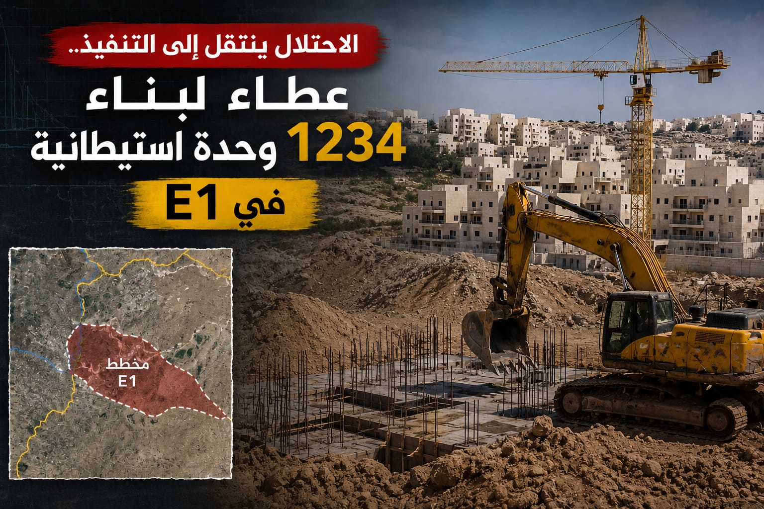الاحتلال ينتقل إلى التنفيذ.. عطاء لبناء 1234 وحدة استيطانية في E1