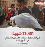 73431 شهيداً في قطاع غزة