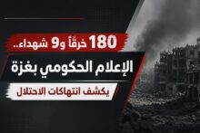 180 خرقًا و9 شهداء.. الإعلام الحكومي بغزة يكشف انتهاكات الاحتلال منذ 4 أغسطس