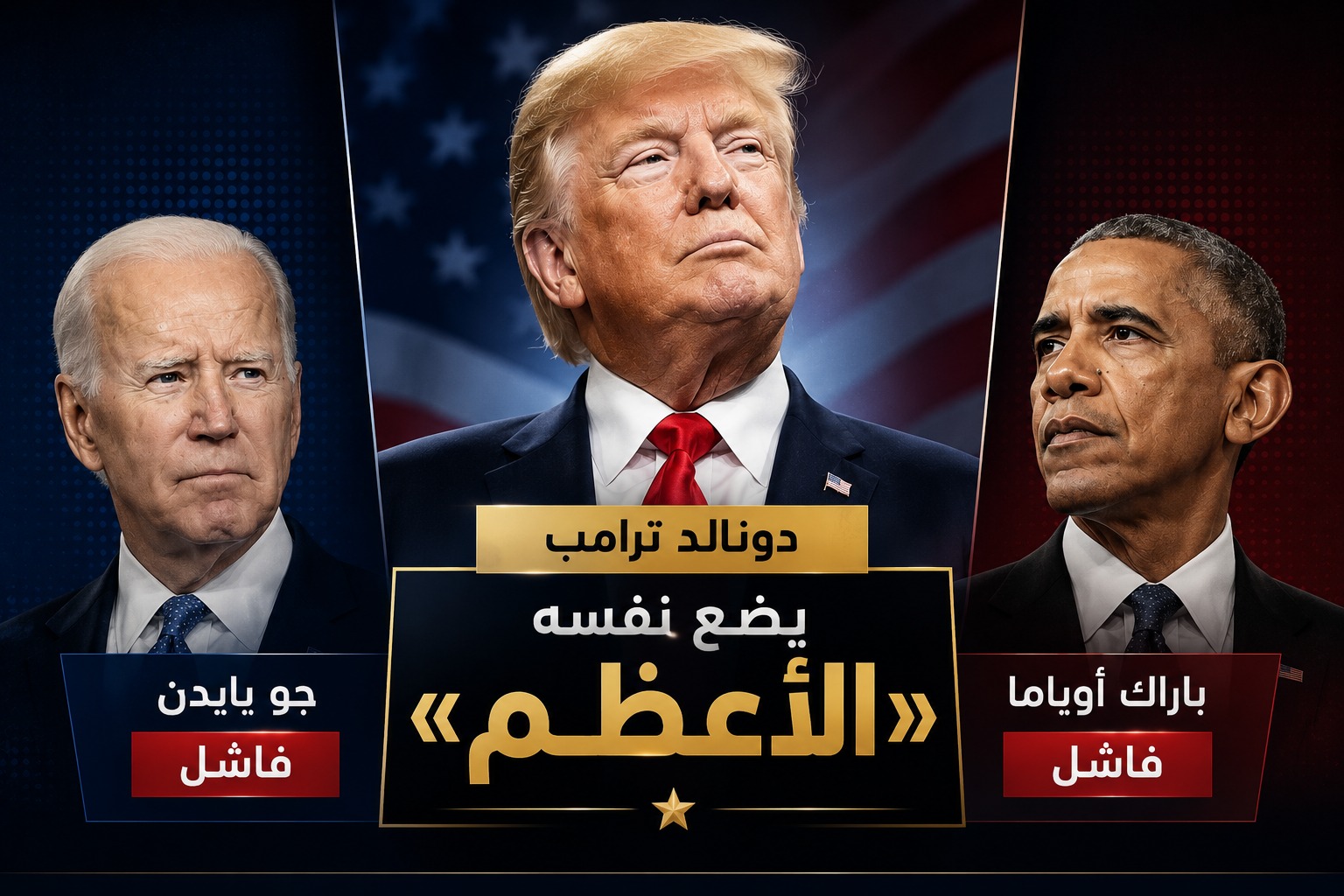 ترامب يضع نفسه «الأعظم» في تاريخ أمريكا.. ويصنف بايدن وأوباما ضمن «الفاشلين»