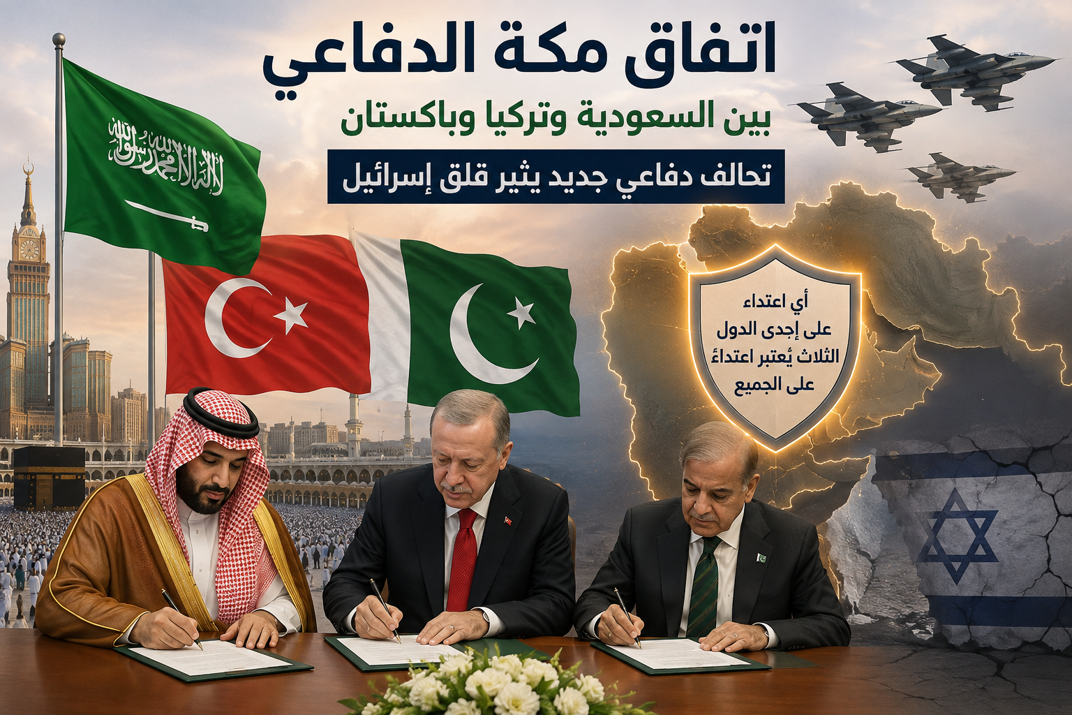 اتفاق مكة الدفاعي بين السعودية وتركيا وباكستان.. تحالف جديد يثير قلق إسرائيل