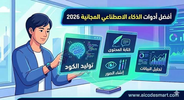 أفضل أدوات الذكاء الاصطناعي 2026.. أقوى مواقع AI مجانية يجب أن تعرفها الآن